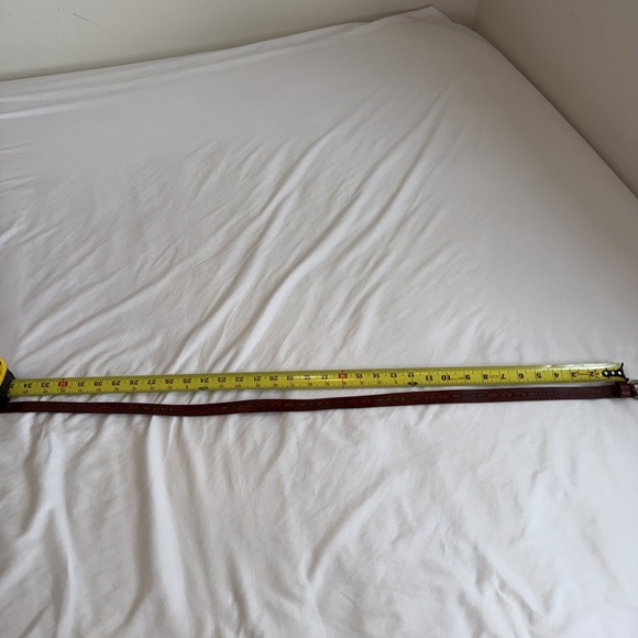 Leather Belt Women Size 31-35 Southwest Turquoise Beads - Picture 6 of 6